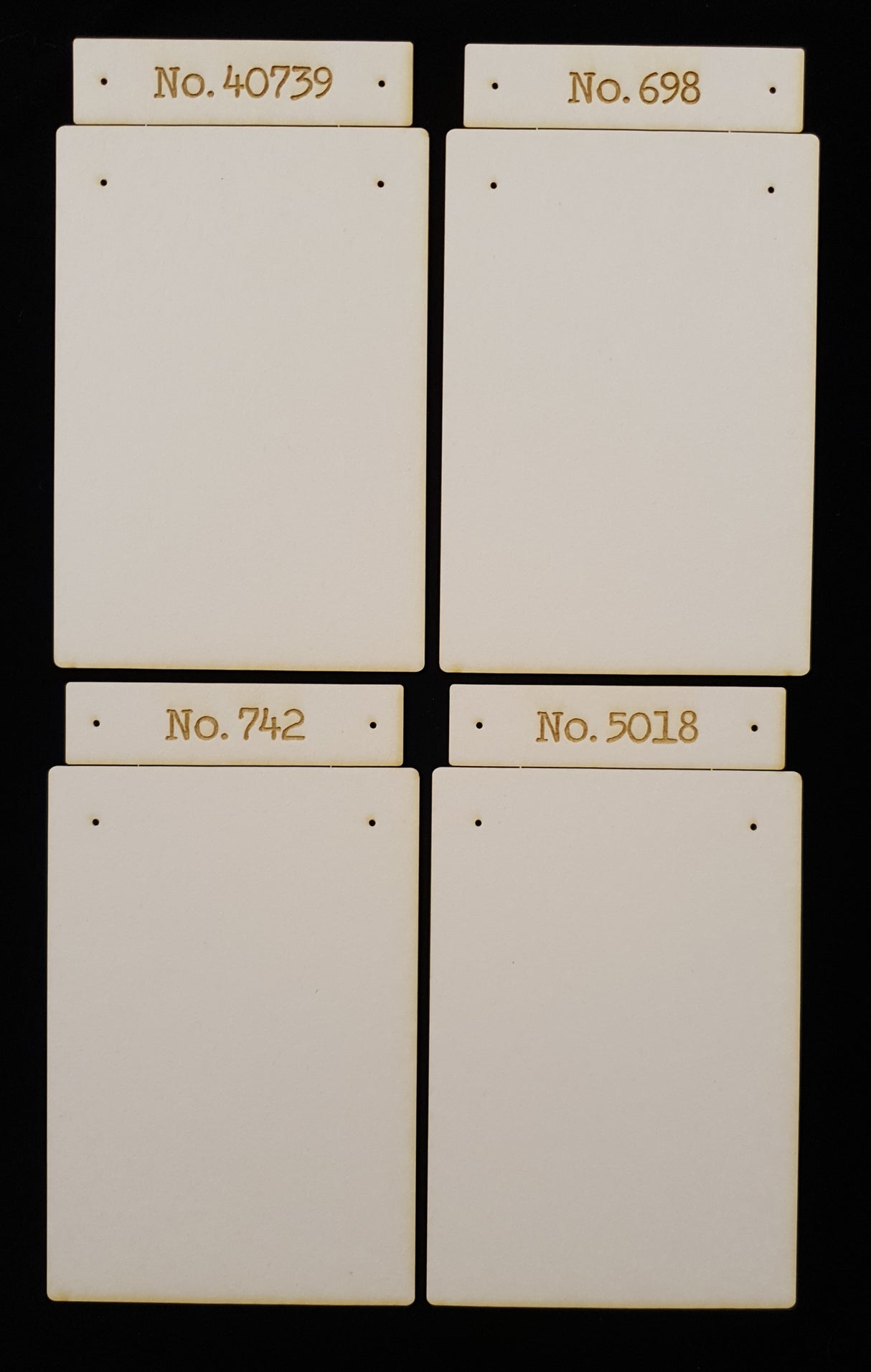 Note Pad Base & Topper - Set C - White Chipboard