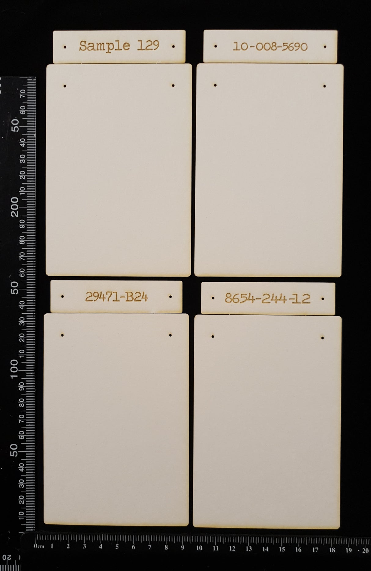 Note Pad Base & Topper - Set D - White Chipboard