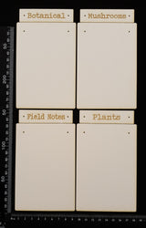 Note Pad Base & Topper - Set F - White Chipboard