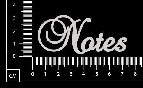 Elegant Word - Notes - White Chipboard