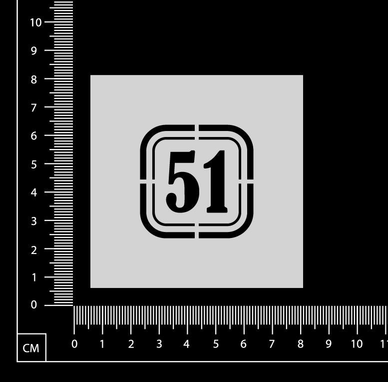 Label Stencil - 51 - 75mm x 75mm