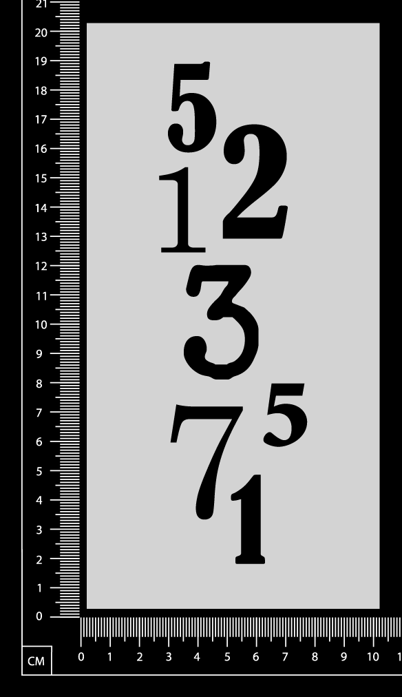 Number Muddle - Stencil - 100mm x 200mm