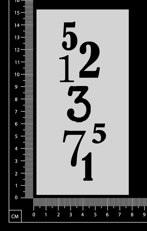 Number Muddle - Stencil - 75mm x 150mm
