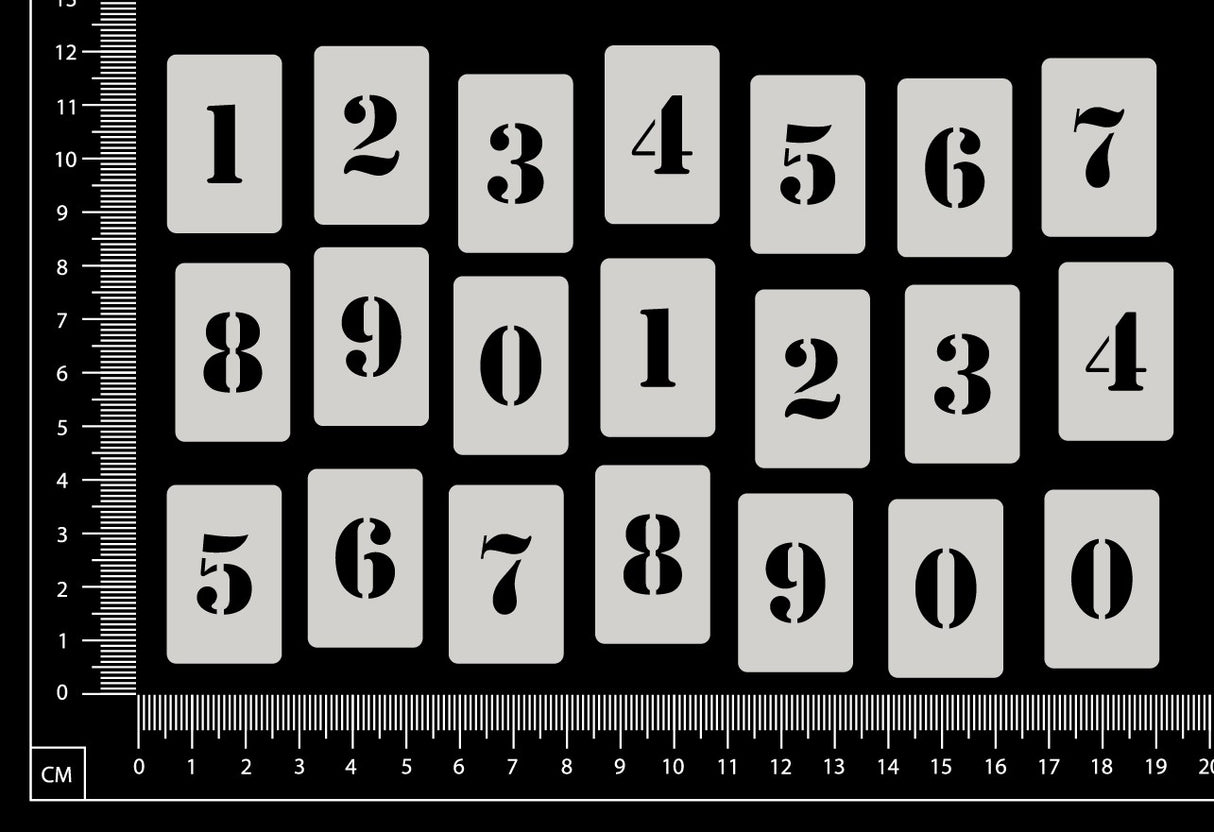 Number Tiles - White Chipboard