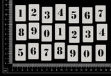 Number Tiles - White Chipboard