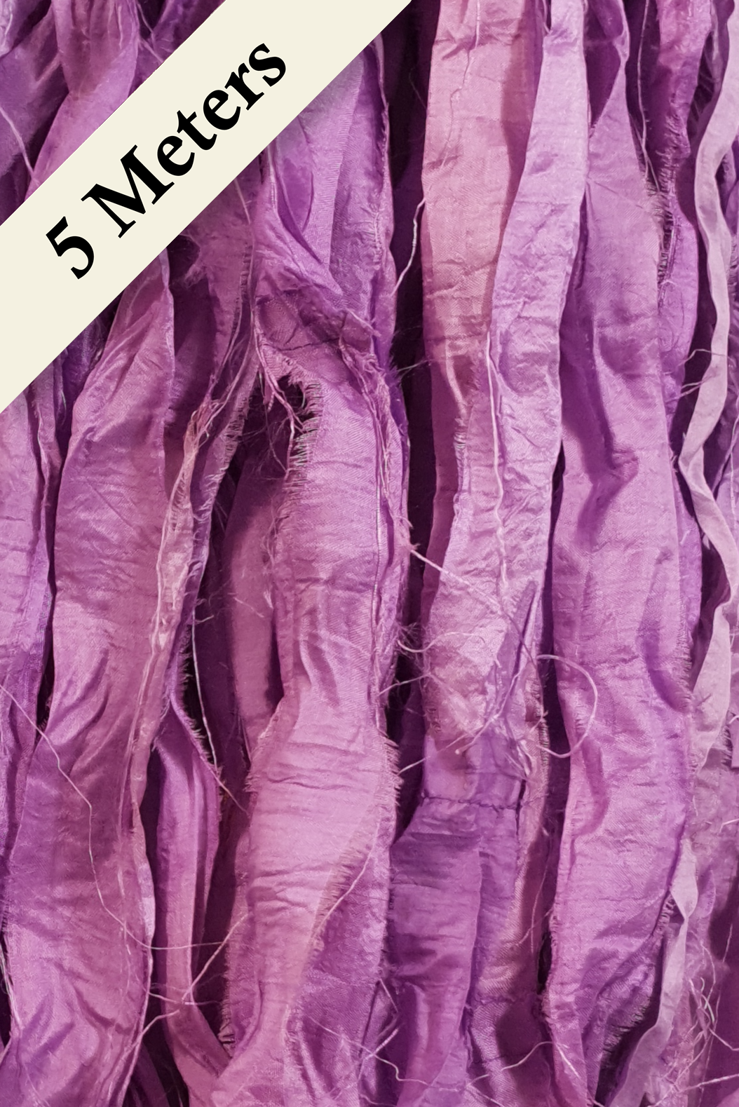 Reclaimed Sari Silk Ribbon - Orchid - 5m Pack