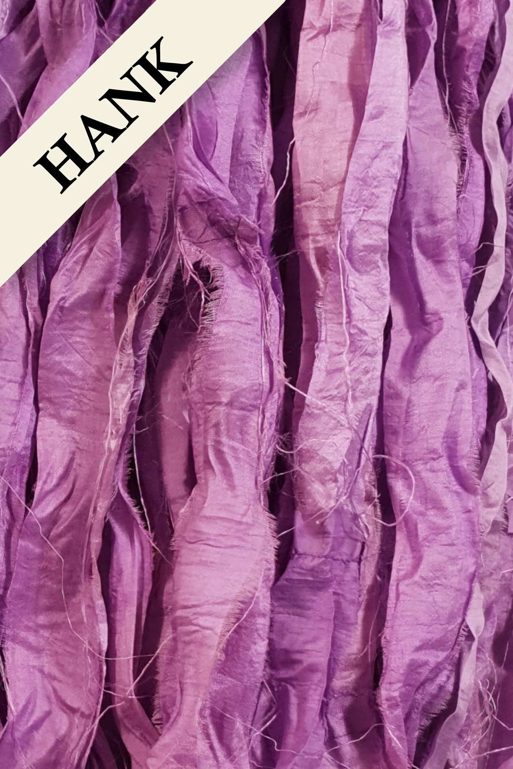 Reclaimed Sari Silk Ribbon - Orchid - Hank