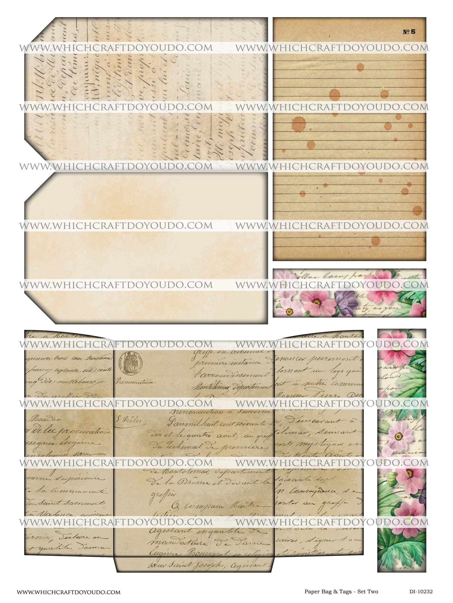 FREEBIE - Paper Bag & Tags - Set Two - DI-10232 - Digital Download