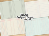 Blank Ledger Pages - Set One - DI-10318 - Digital Download