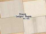 Blank Ledger Pages - Set One - DI-10318 - Digital Download
