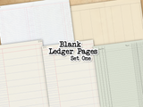 Blank Ledger Pages - Set One - DI-10318 - Digital Download