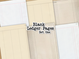 Blank Ledger Pages - Set One - DI-10318 - Digital Download