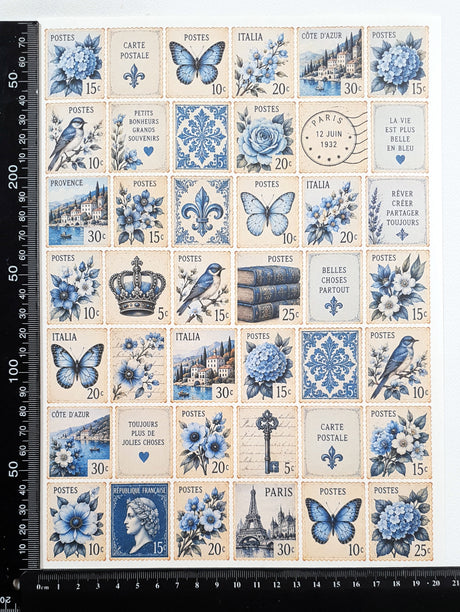 Cut Apart Stickers Sheet - Postage Stamps - VPS-S1