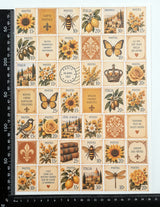Cut Apart Stickers Sheet - Postage Stamps - VPS-S10