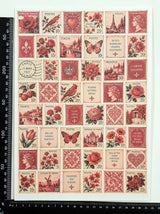 Cut Apart Stickers Sheet - Postage Stamps - VPS-S17