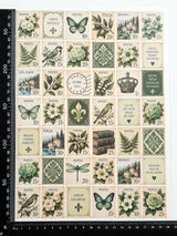 Cut Apart Stickers Sheet - Postage Stamps - VPS-S2