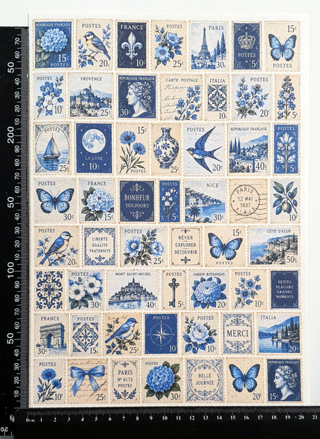 Cut Apart Stickers Sheet - Postage Stamps - VPS-S4