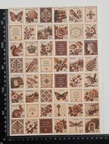 Cut Apart Stickers Sheet - Postage Stamps - VPS-S8