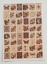 Cut Apart Stickers Sheet - Postage Stamps - VPS-S8