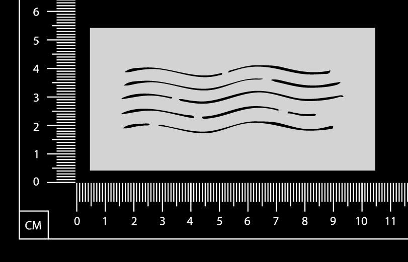 Postmark Lines - Stencil - 50mm x 100mm