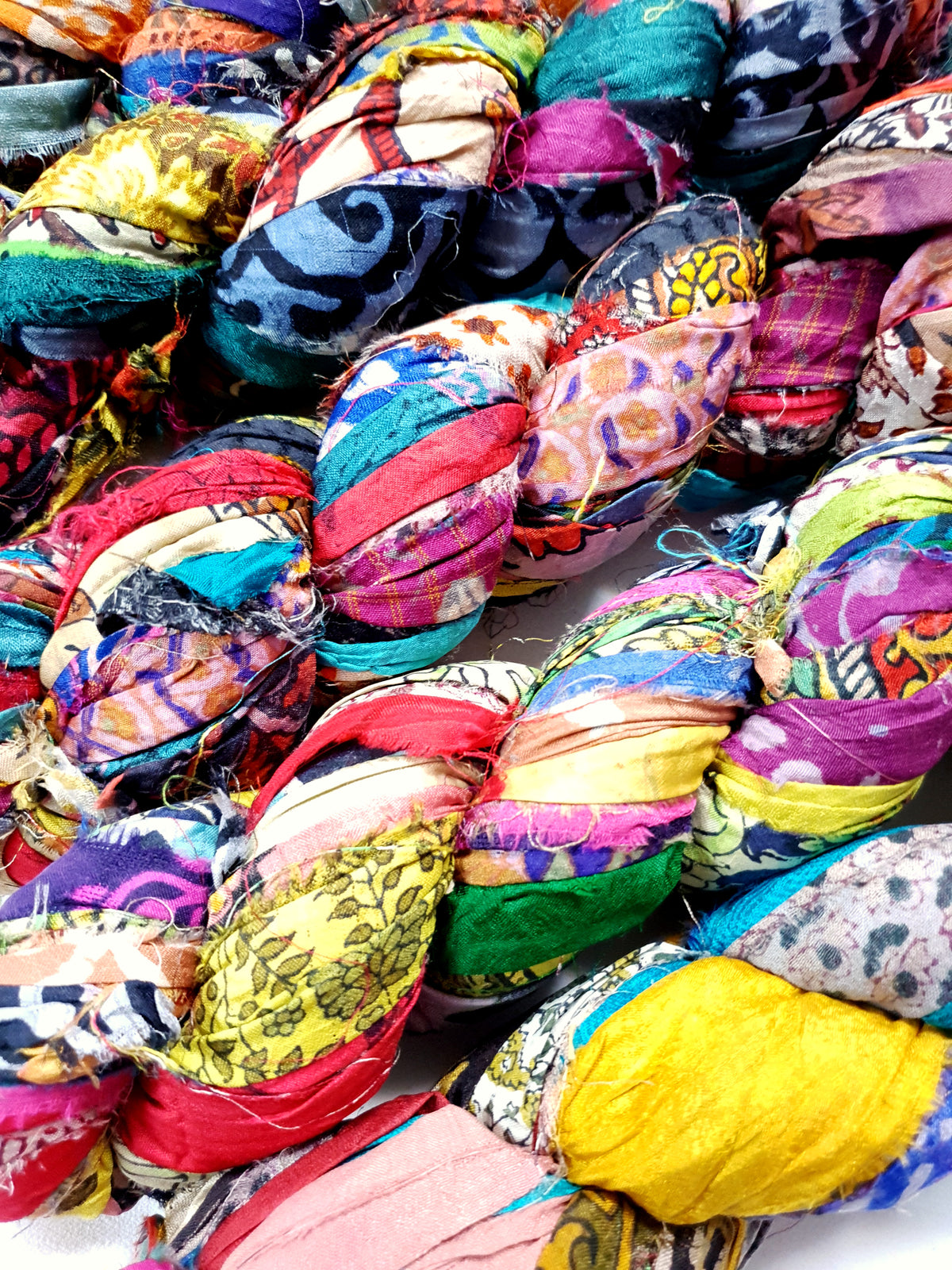 Reclaimed Sari Silk Ribbon - Printed Ribbons - Picked at Random
