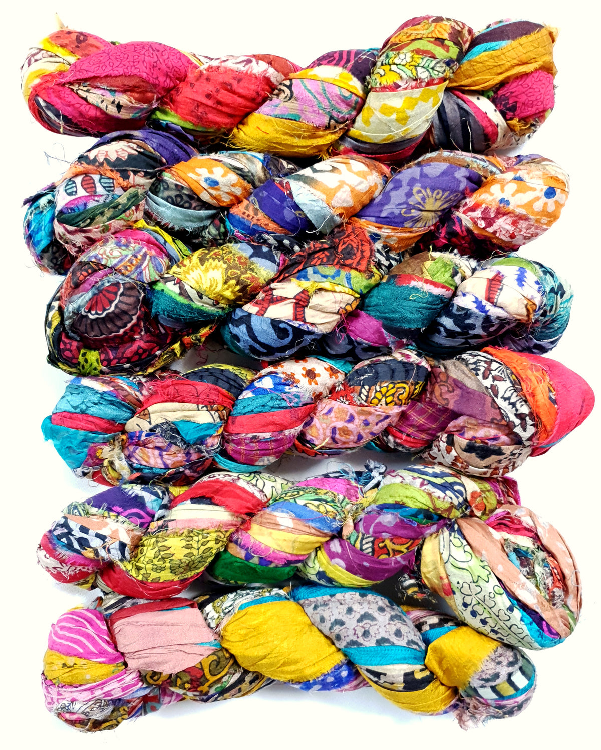 Reclaimed Sari Silk Ribbon - Printed Ribbons - Picked at Random