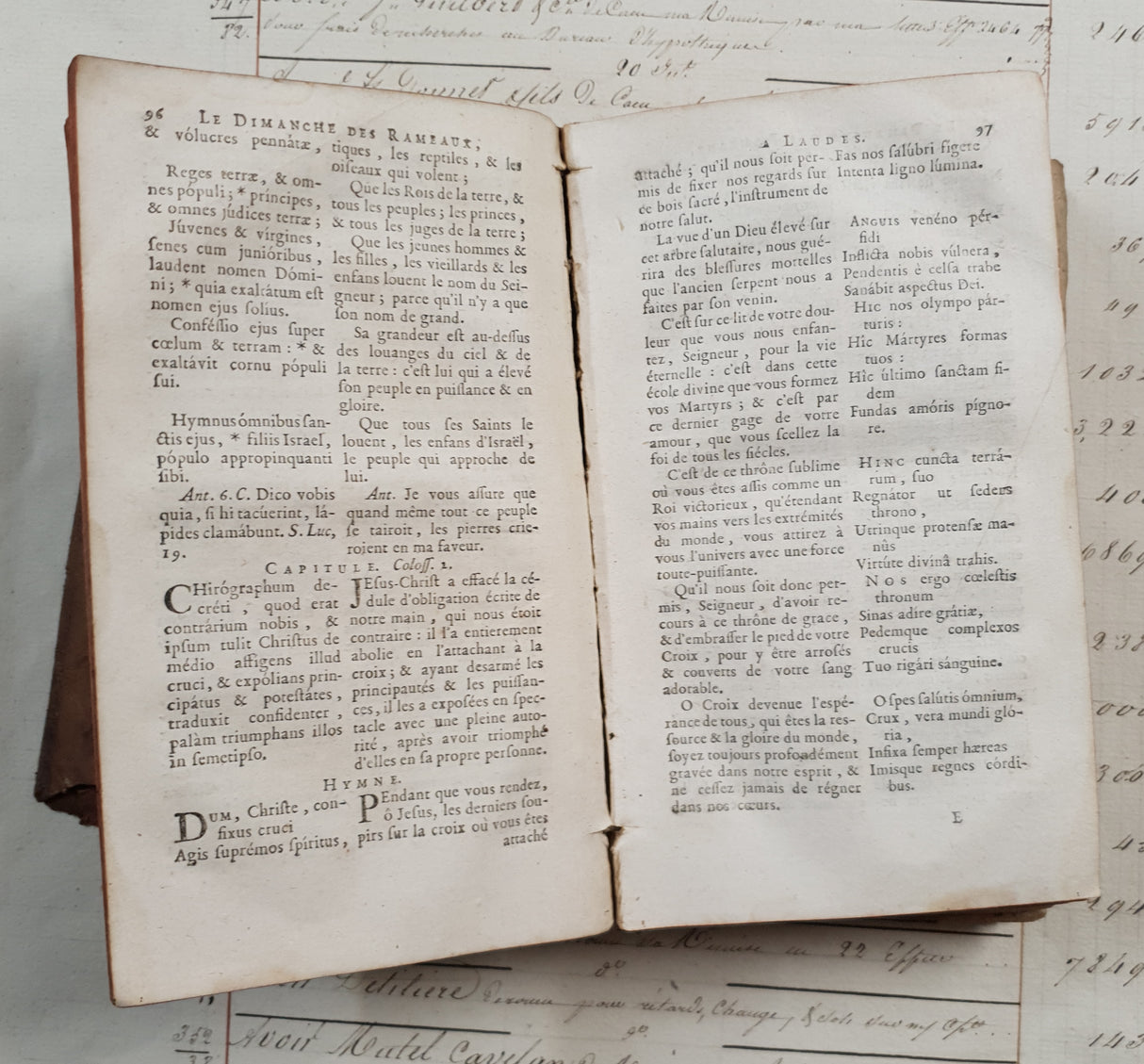 Authentic Antique 1768 French Book - QE