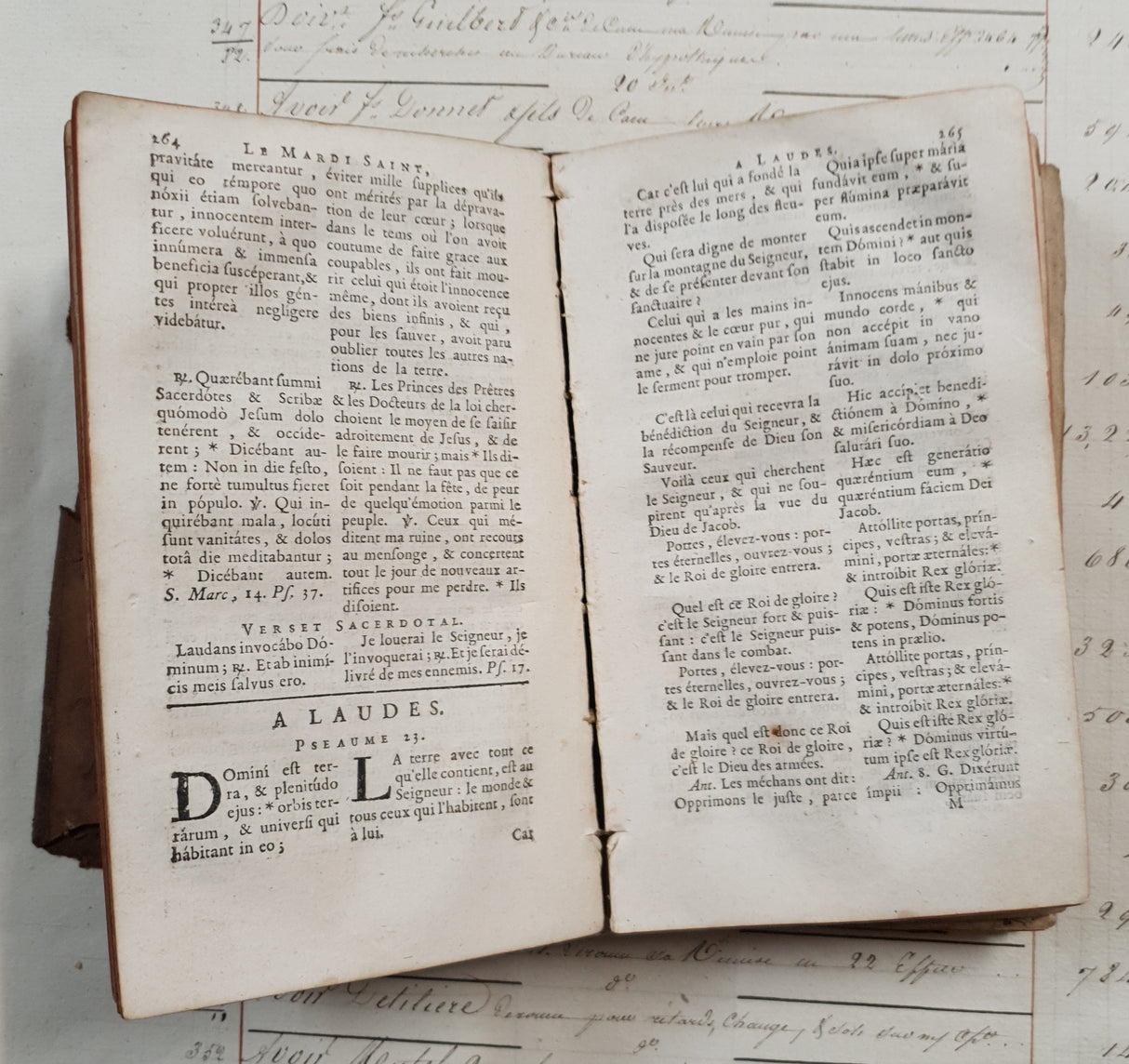 Authentic Antique 1768 French Book - QE