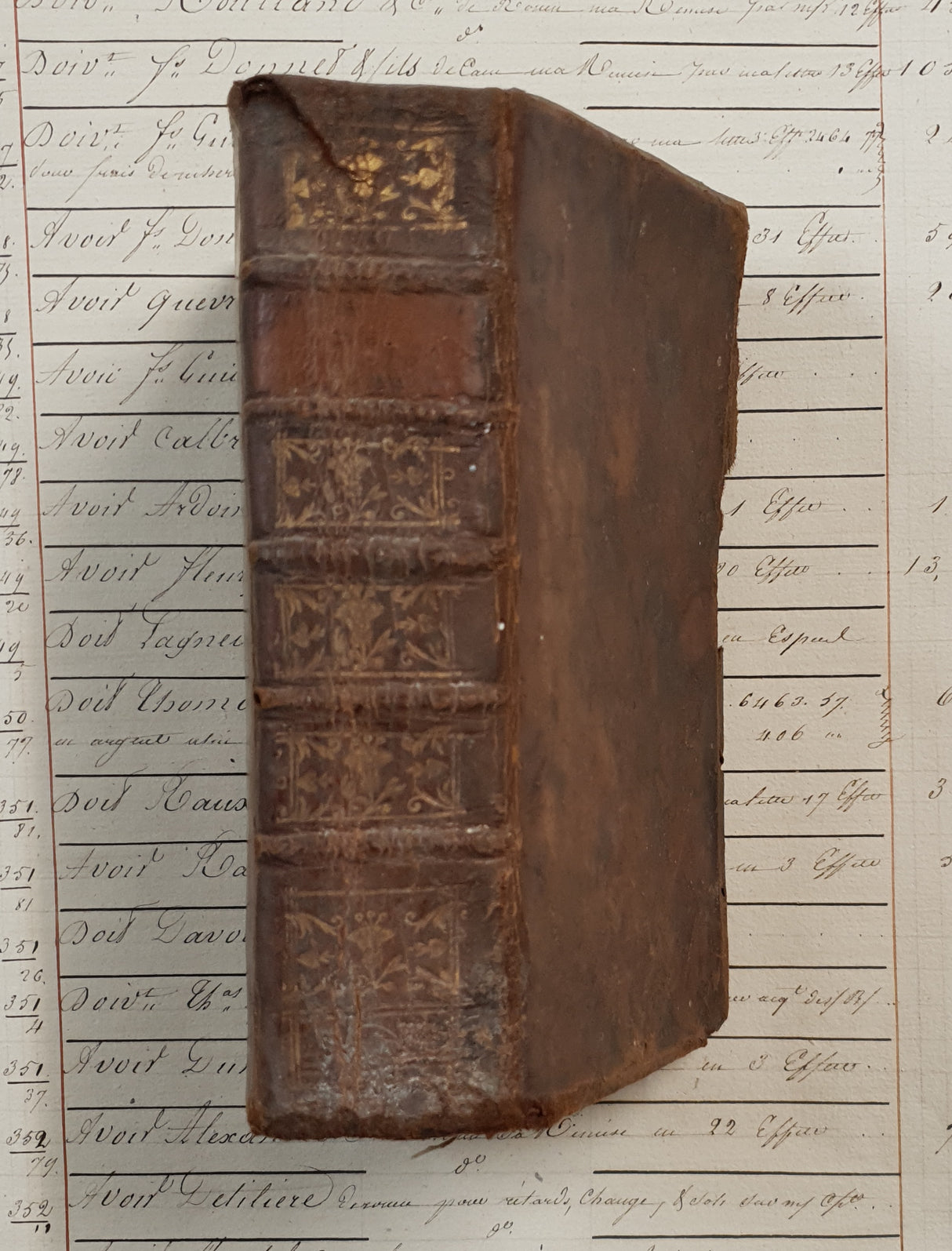 Authentic Antique 1768 French Book - QE