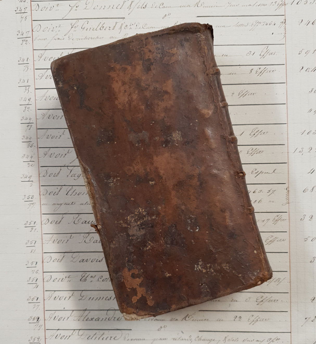 Authentic Antique 1768 French Book - QE