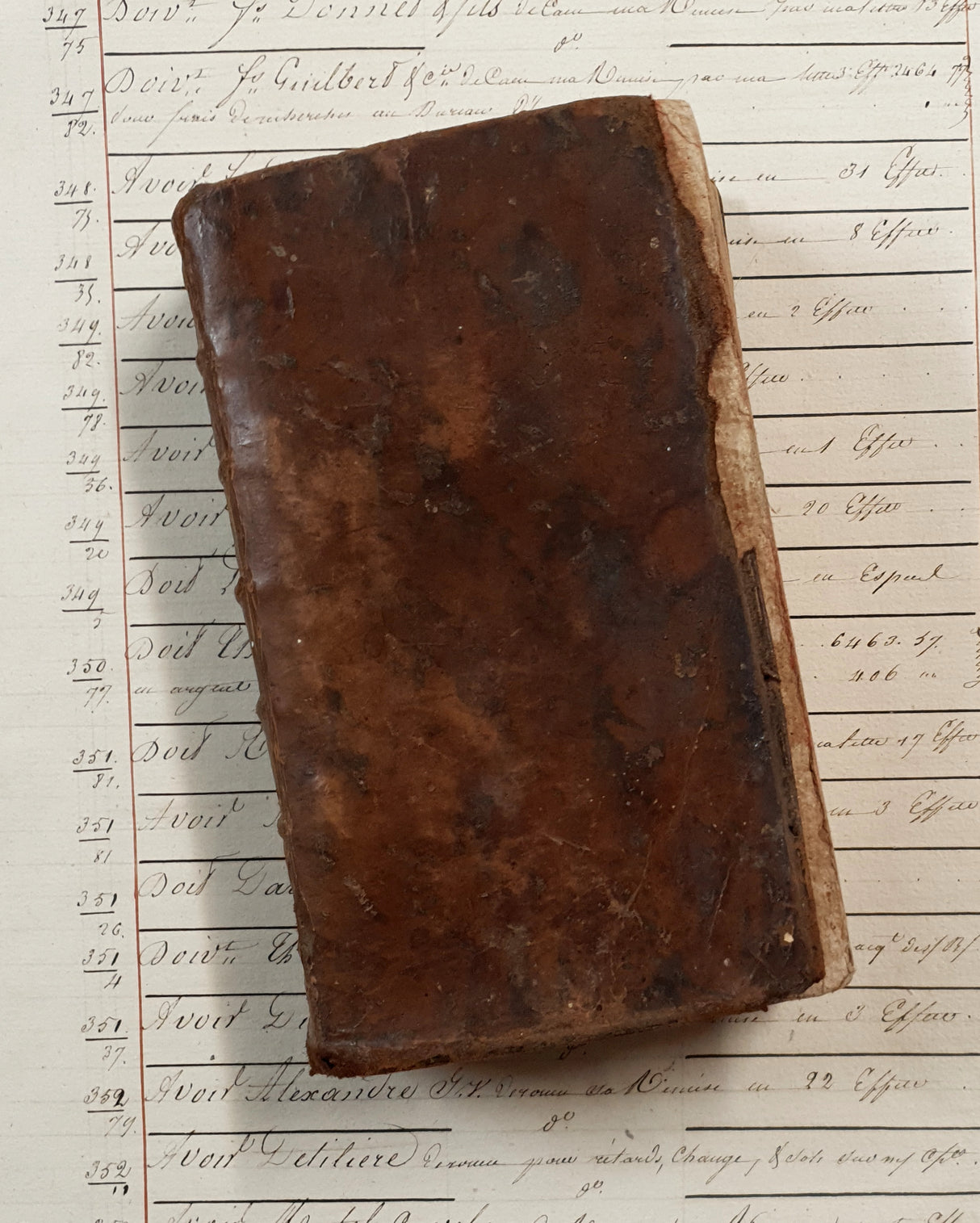 Authentic Antique 1768 French Book - QE