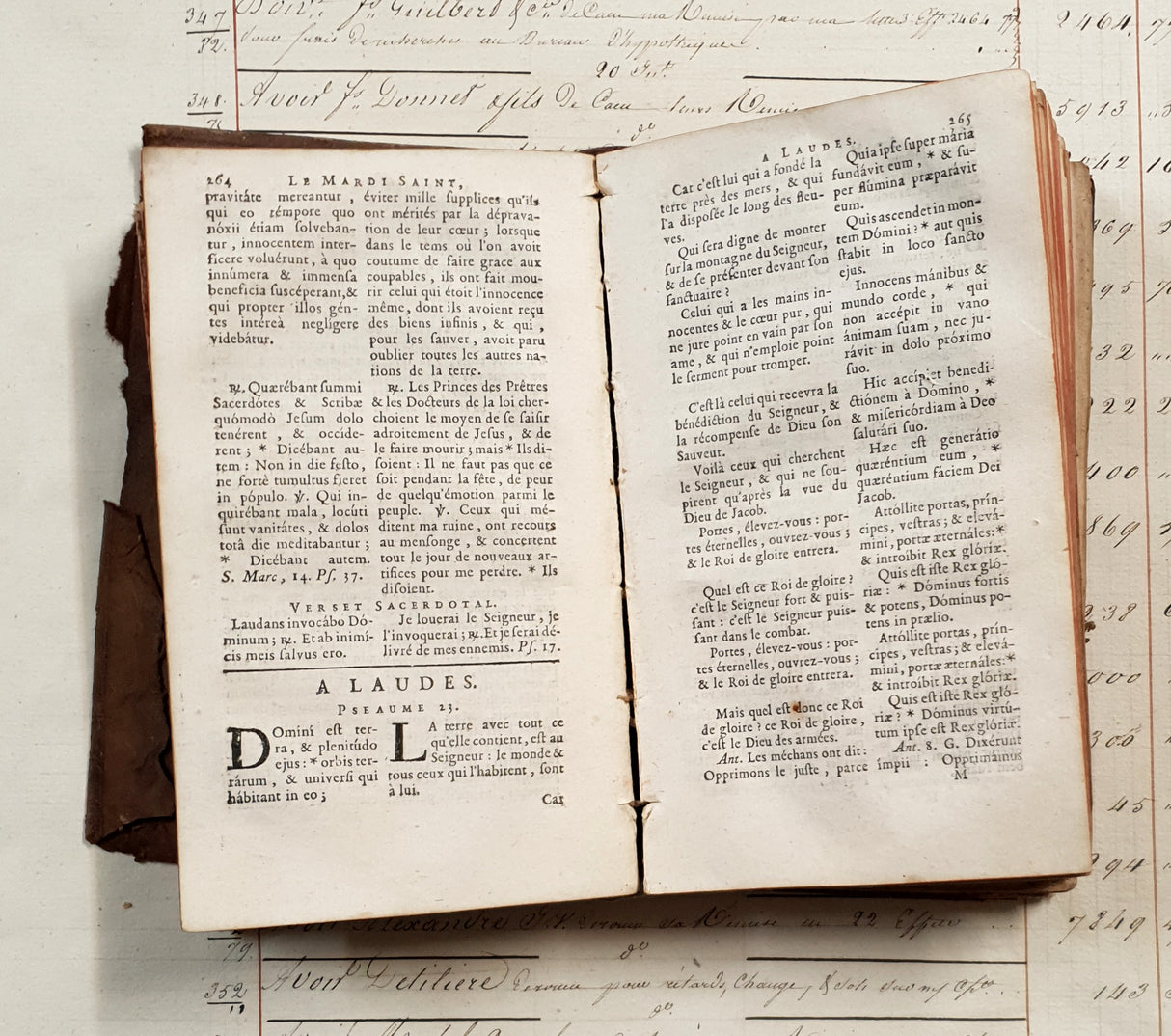 Authentic Antique 1768 French Book - QE