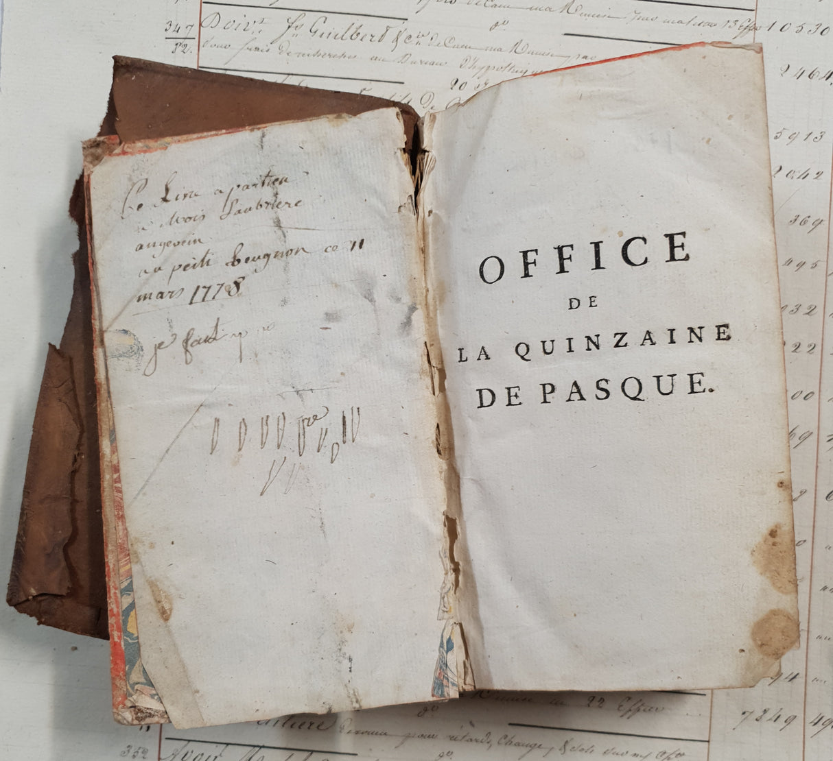 Authentic Antique 1768 French Book - QE