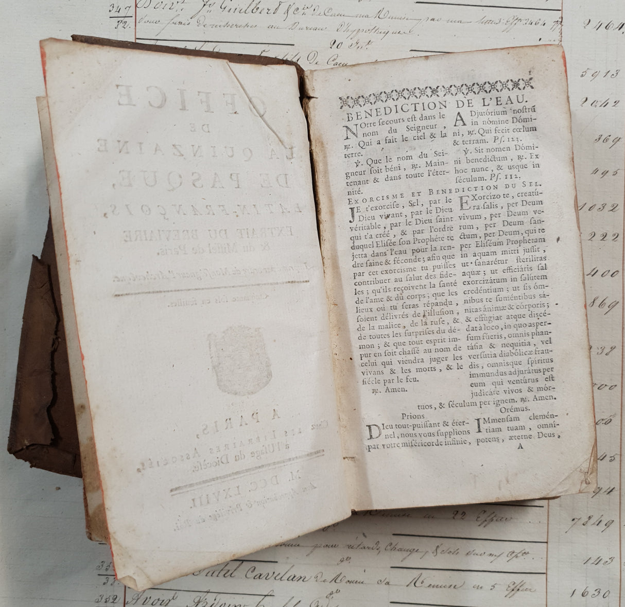 Authentic Antique 1768 French Book - QE