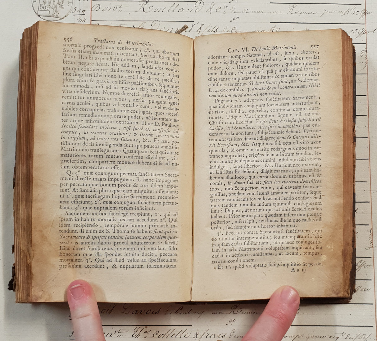 Authentic Antique 1757 French Book - QF