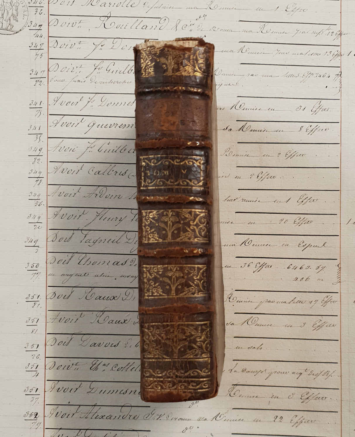 Authentic Antique 1757 French Book - QF