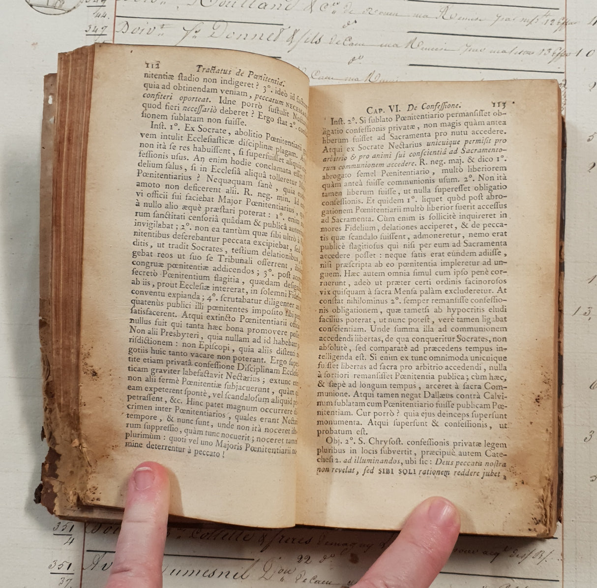 Authentic Antique 1757 French Book - QF