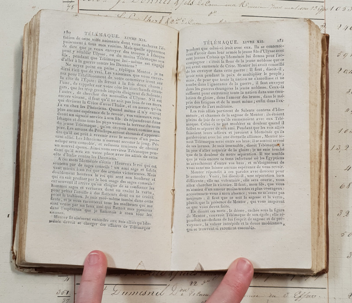 Authentic Antique 1700's French Book - QG