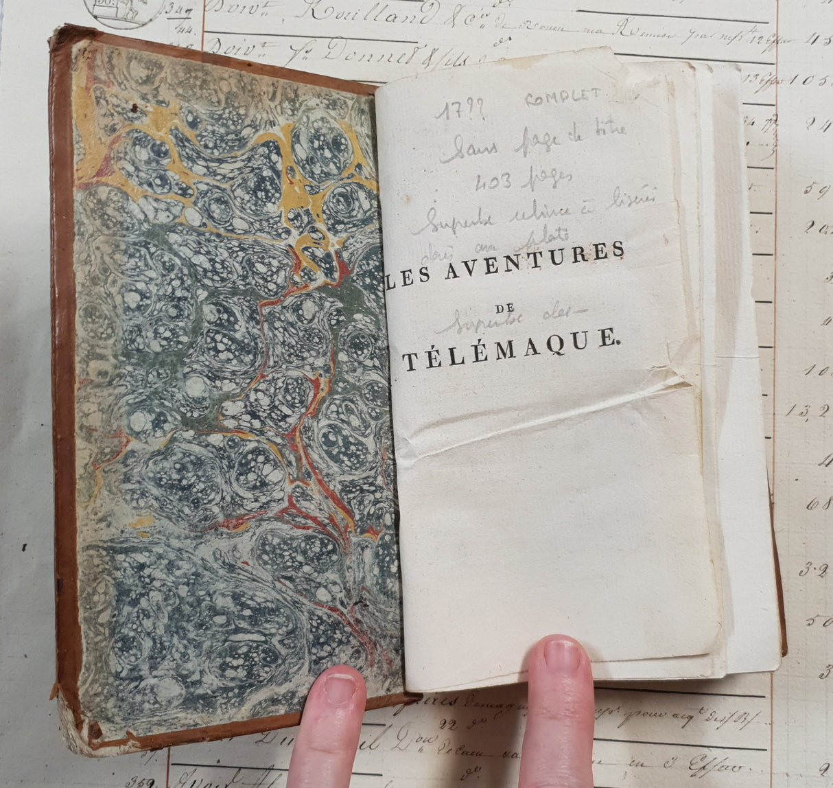 Authentic Antique 1700's French Book - QG