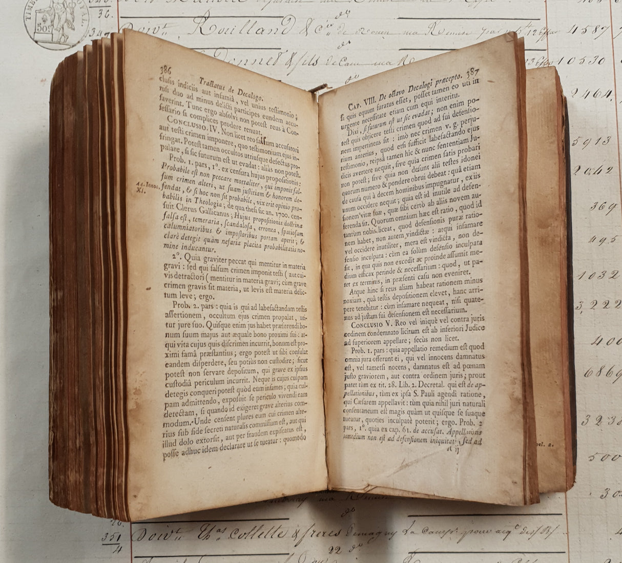 Authentic Antique 1758 French Book - QH