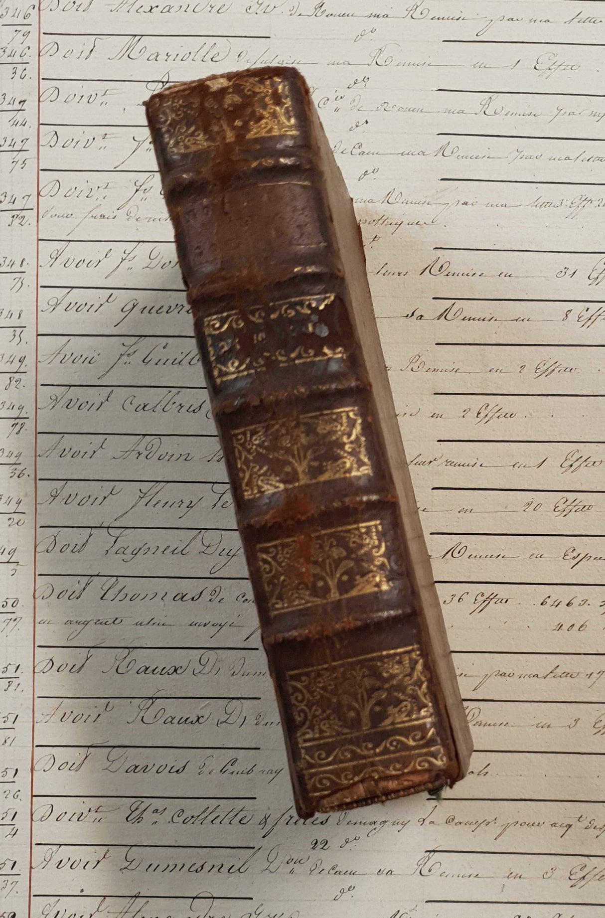 Authentic Antique 1758 French Book - QH