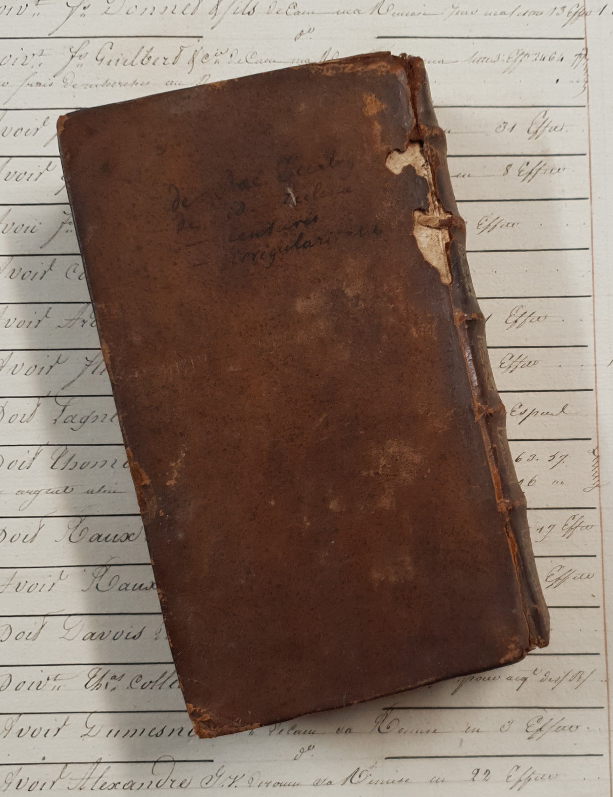 Authentic Antique 1758 French Book - QH