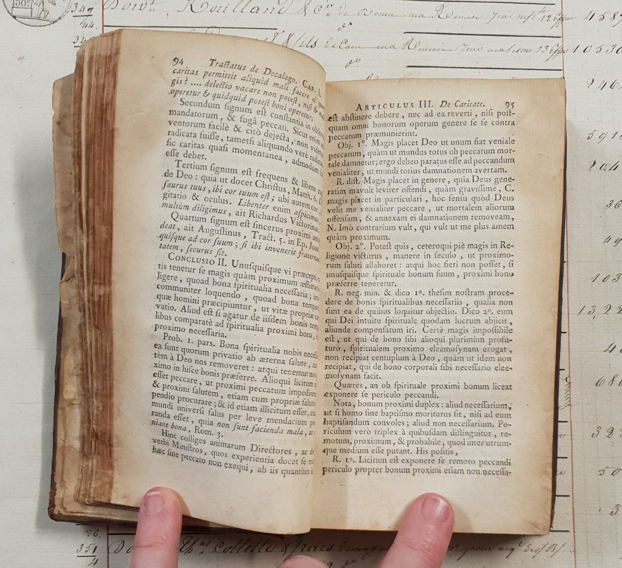 Authentic Antique 1758 French Book - QH