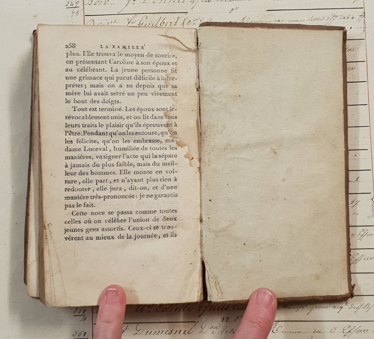 Authentic Antique 1806 French Book - QJ