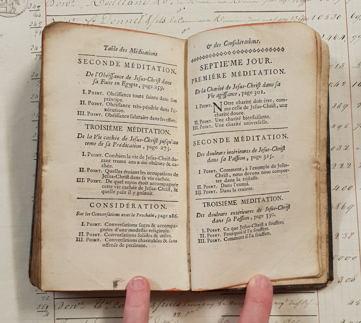 Authentic Antique 1740 French Book - QK