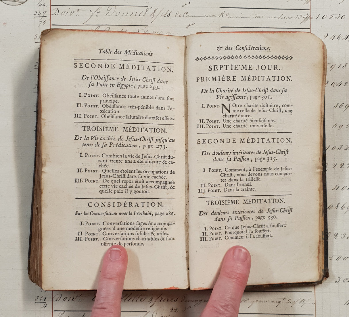 Authentic Antique 1740 French Book - QK