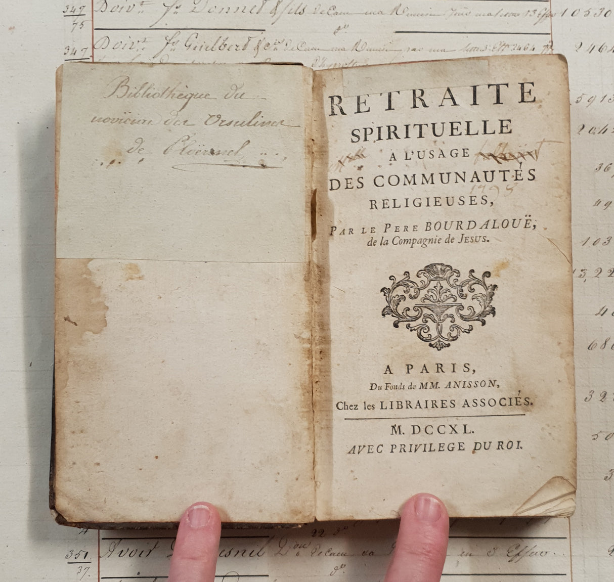 Authentic Antique 1740 French Book - QK
