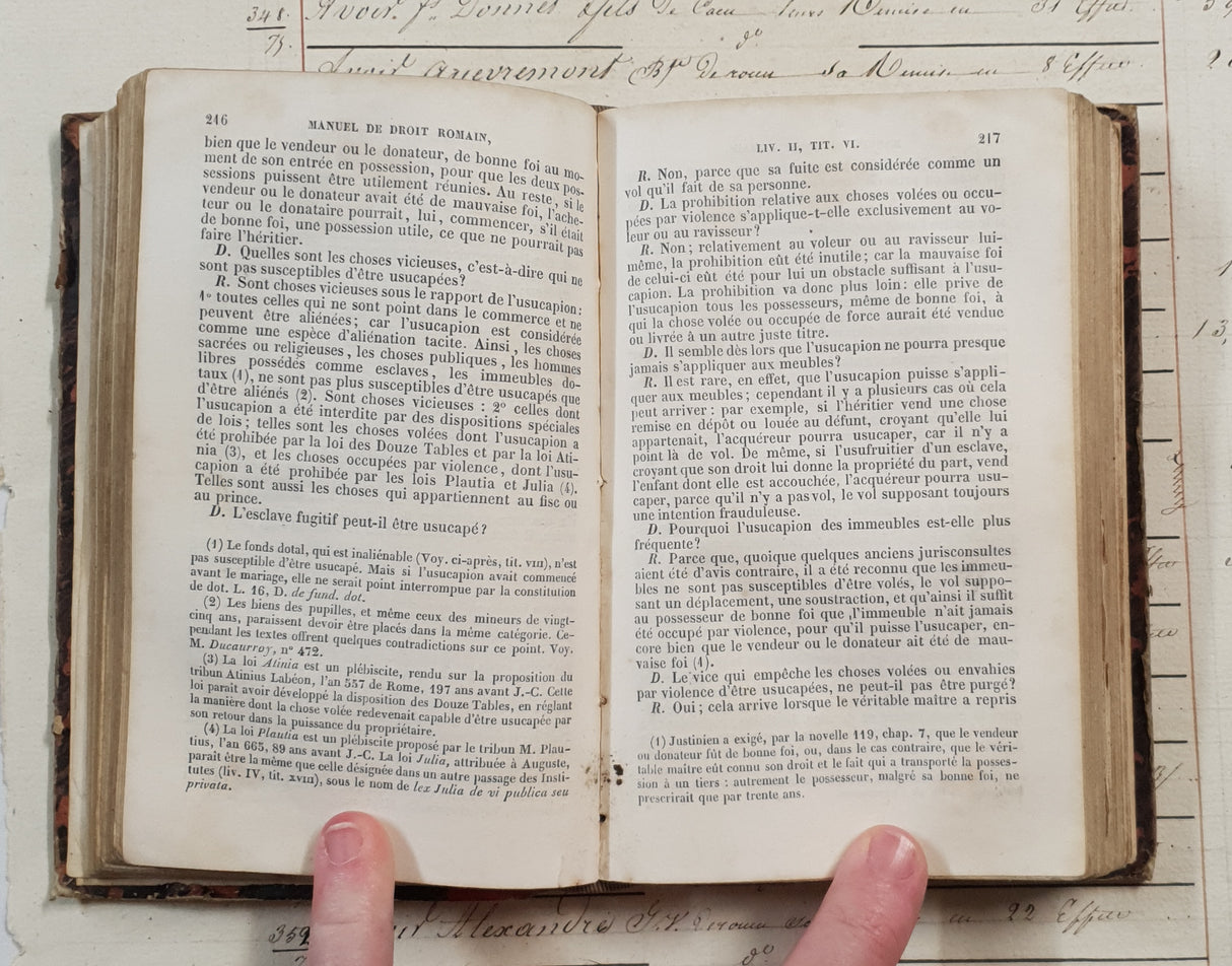 Authentic Antique 1899 French Book - QM