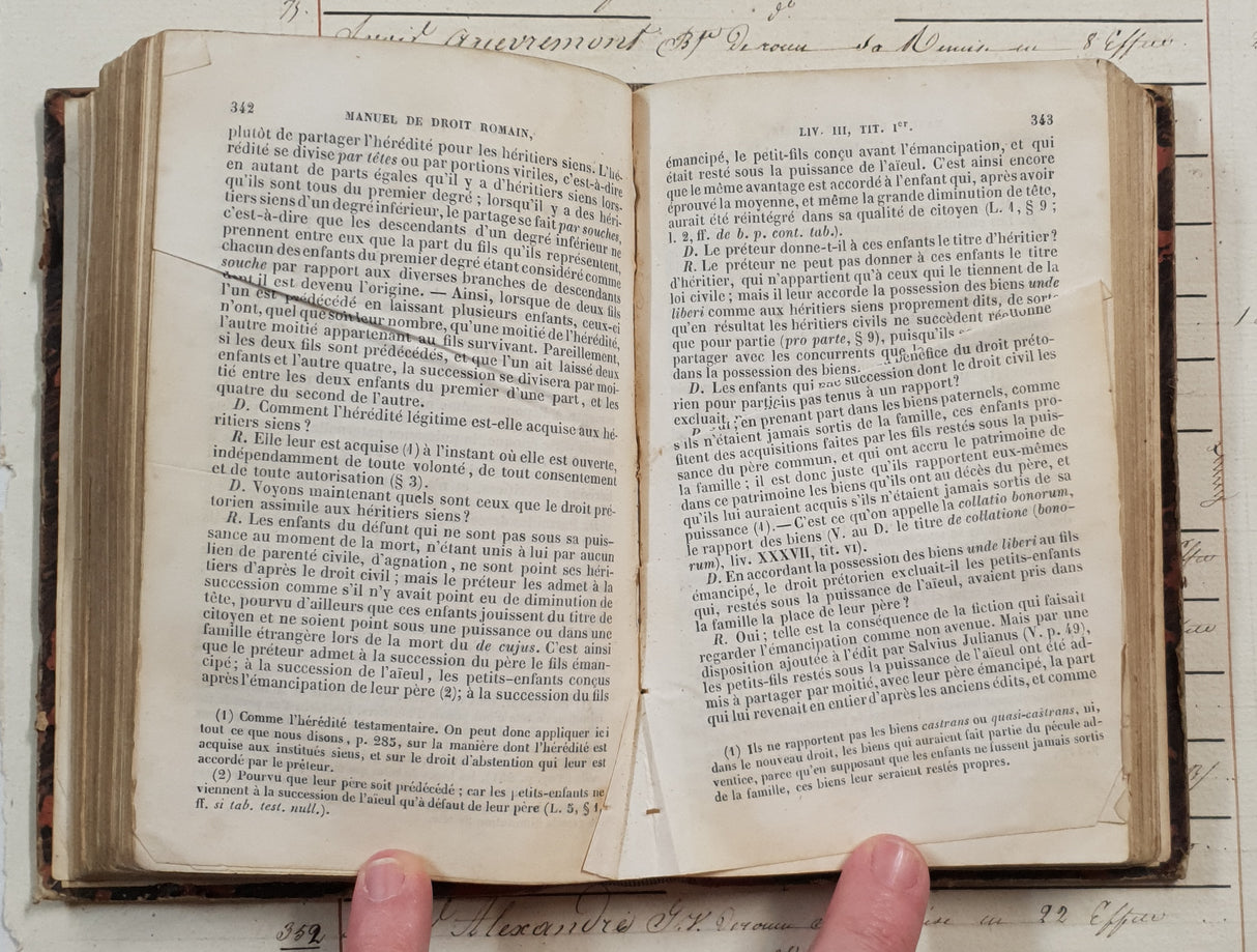 Authentic Antique 1899 French Book - QM