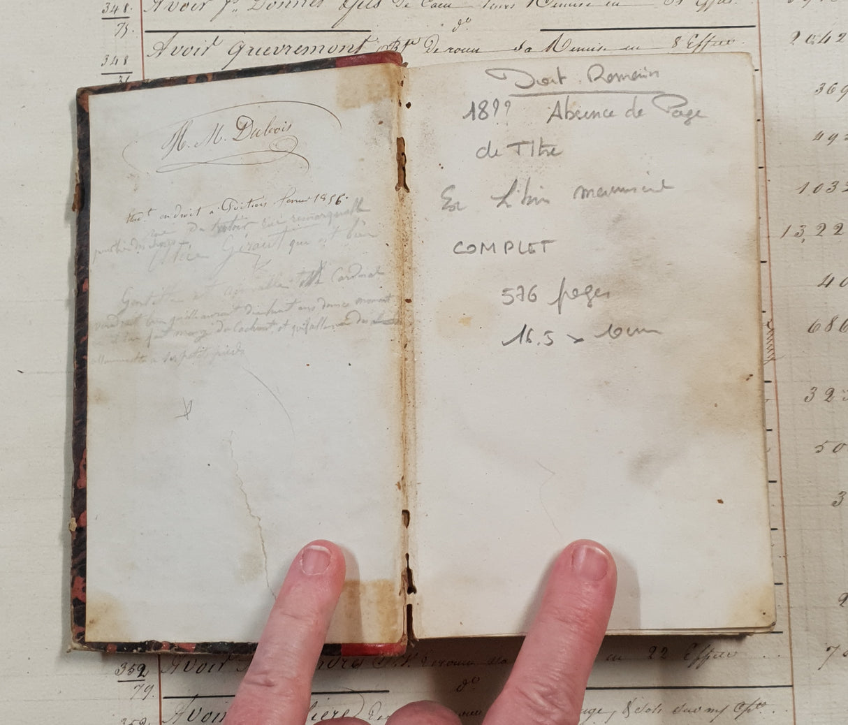 Authentic Antique 1899 French Book - QM